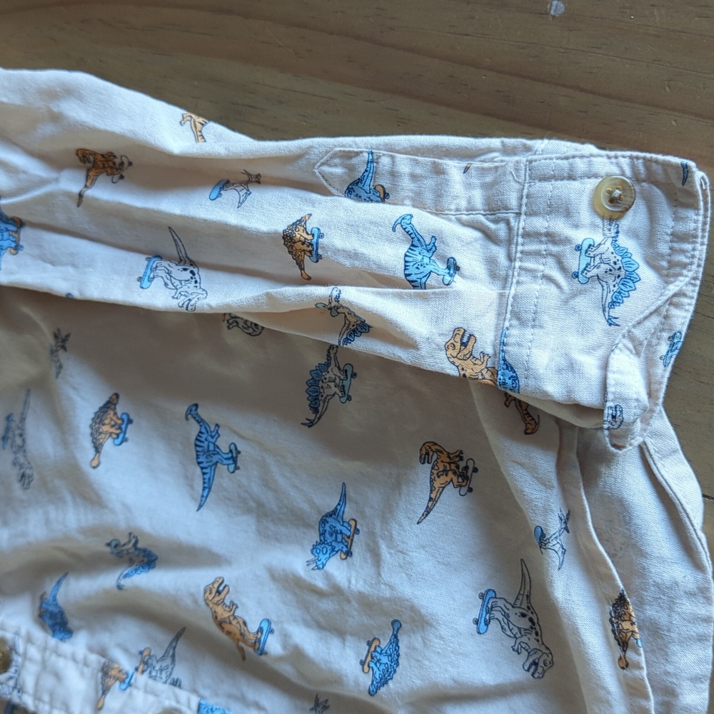 Jumping Beans Dinosaur Collard Shirt - Picture 4 of 6